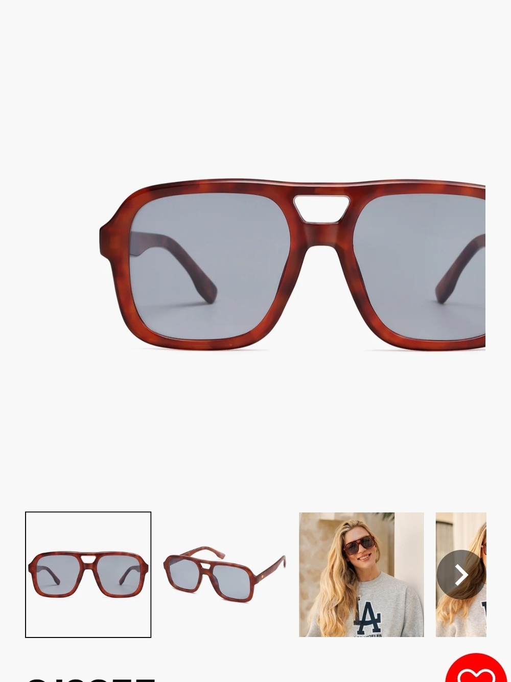 SOJOS Tortoiseshell Square Frame Sunglasses - Brown